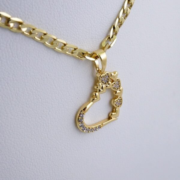 Cadenas & Colgantes/ Chain W/Pendants /14K Real Color/Zircon Stone/ 3mmx45cm// SET1076 - Image 2