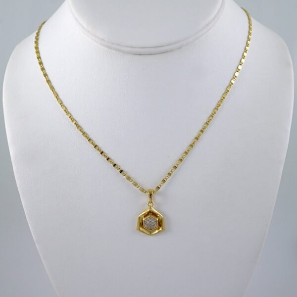 Cadenas & Colgantes/ Chain W/Pendants /14K Real Color/Zircon Stone/ 2mmx45cm// SET1091
