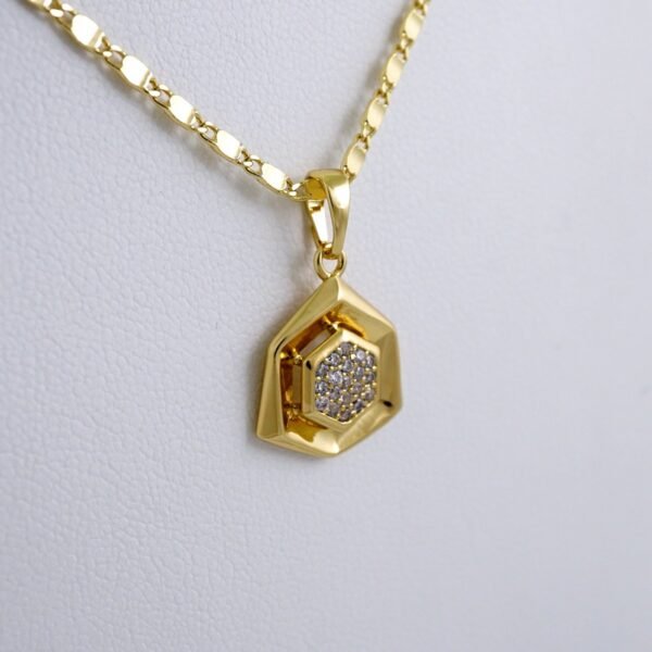 Cadenas & Colgantes/ Chain W/Pendants /14K Real Color/Zircon Stone/ 2mmx45cm// SET1091 - Image 2