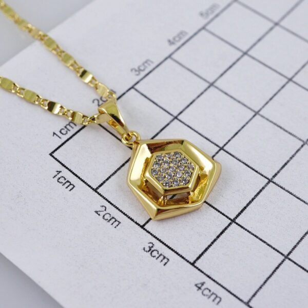 Cadenas & Colgantes/ Chain W/Pendants /14K Real Color/Zircon Stone/ 2mmx45cm// SET1091 - Image 3