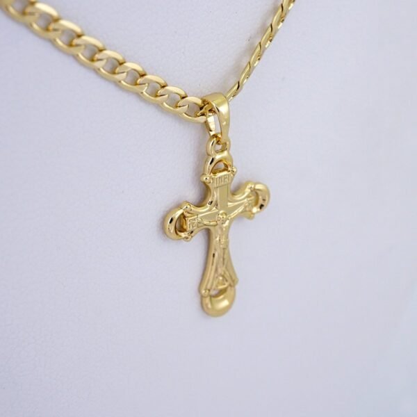 Cadenas & Colgantes/ Chain/Pendants /  14K Real Color/  Plain/  3mmx45cm// SET1104 - Image 2