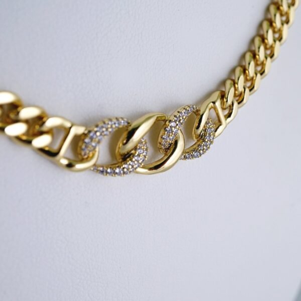 Cadenas /Chain/  14K Real Color/  Zircon Stone/  6mmx45cm// SET1116 - Image 2