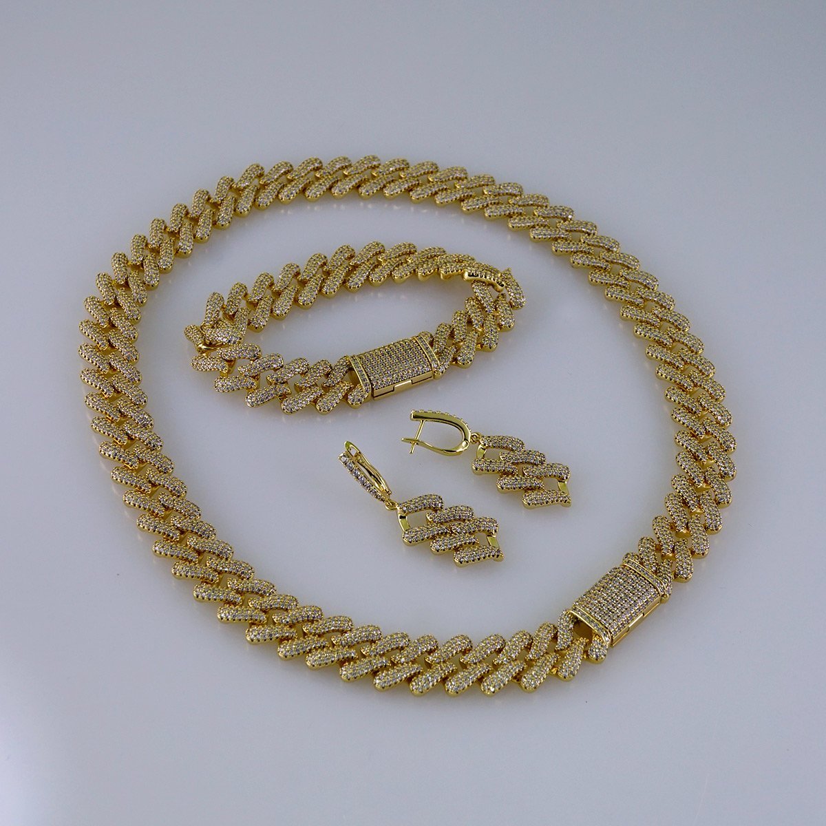 Gargantilla & Pulsera & Earrings / Choker / Bracelet/ Monaco/ 10mm x 50cm// SET1117 - Image 4