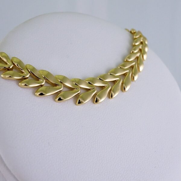 Gargantilla & Pulsera / Choker W/ Bracelet/  14K Real Color/  Plain/  6mmx45cm// SET1126 - Image 3
