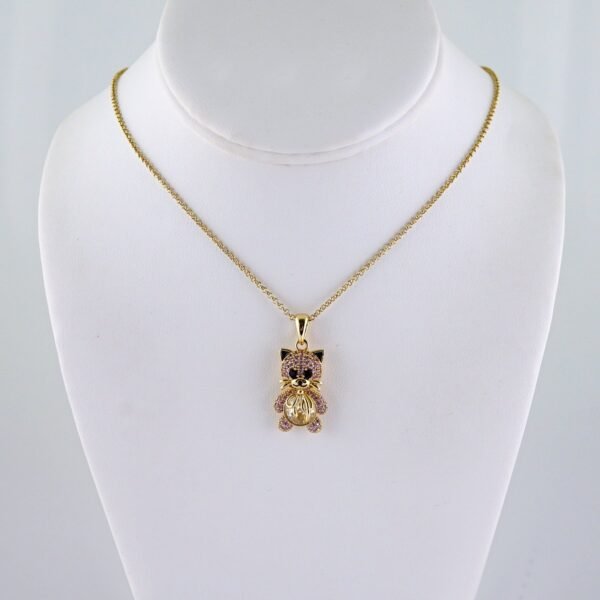 Cadenas & Colgantes/ Chain W/Pendants /  14K Real Color/  Zircon Stone/ 45cm// SET1135