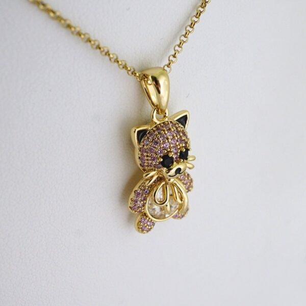 Cadenas & Colgantes/ Chain W/Pendants /  14K Real Color/  Zircon Stone/ 45cm// SET1135 - Image 2