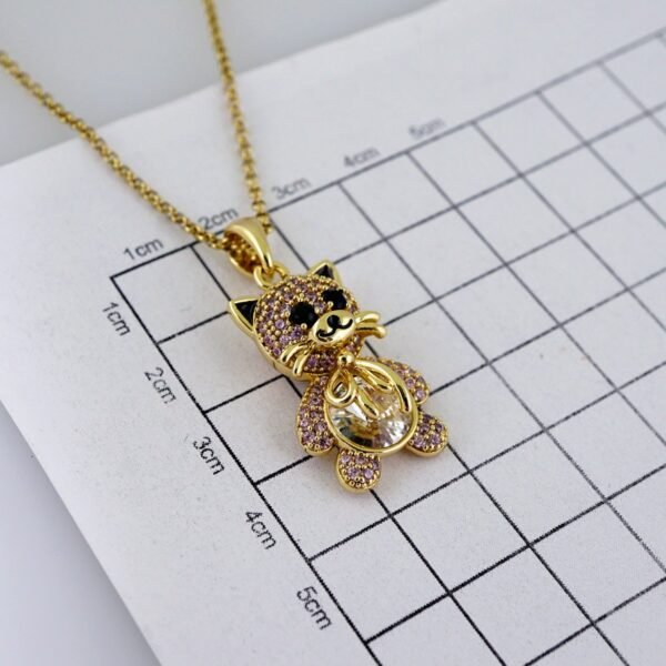 Cadenas & Colgantes/ Chain W/Pendants /  14K Real Color/  Zircon Stone/ 45cm// SET1135 - Image 3