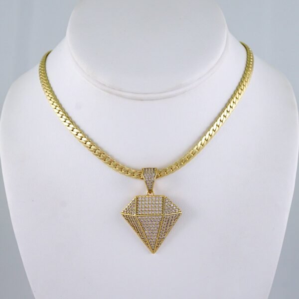 Gargantilla & Colgantes / Choker W/ Pendants/  14K Real Color/  Zircon Stone/  5mmx45cm// SET1161