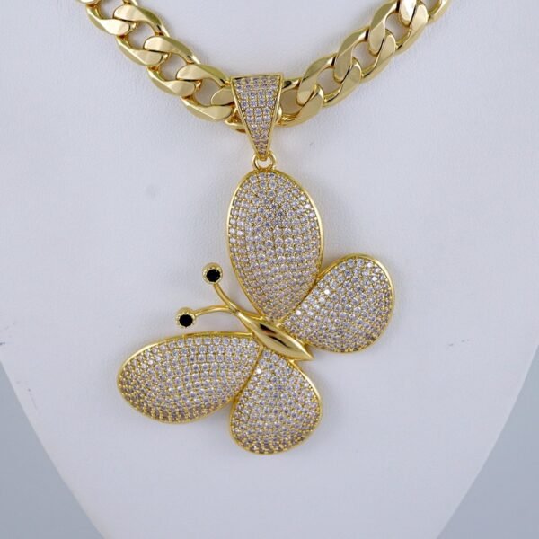 Gargantilla & Colgantes / Choker W/ Pendants/  14K Real Color/  Zircon Stone/  10mmx42cm// SET1163 - Image 2