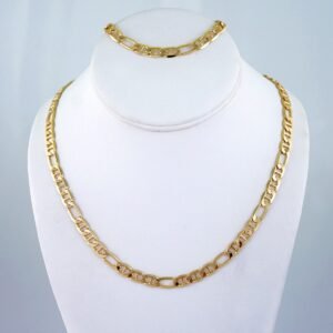 Cadenas & Pulseras/ Chain Men/ 14K Real Color/ Plain/ 6mm x 60cm// SET1171
