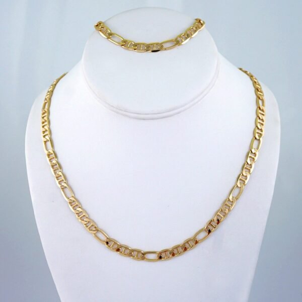 Cadenas & Pulseras/ Chain Men/ 14K Real Color/ Plain/ 6mm x 60cm// SET1171