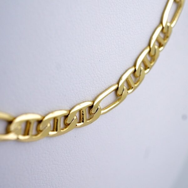 Cadenas & Pulseras/ Chain Men/ 14K Real Color/ Plain/ 6mm x 60cm// SET1171 - Image 2