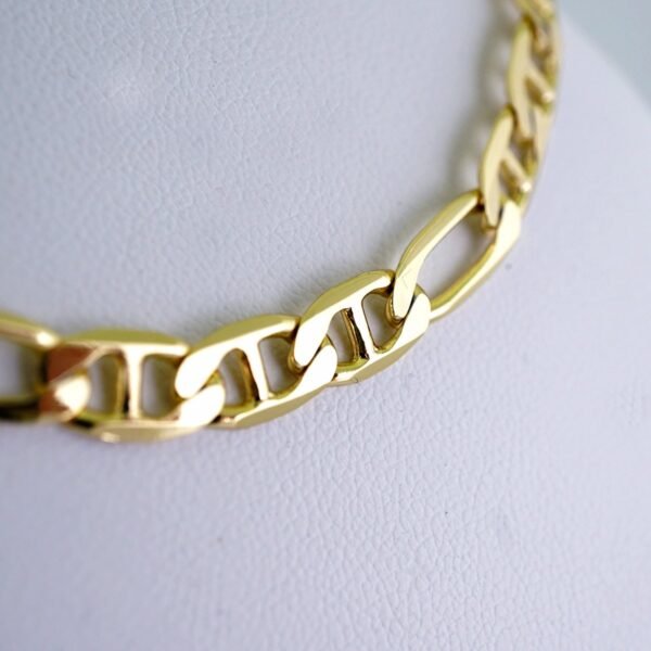 Cadenas & Pulseras/ Chain Men/ 14K Real Color/ Plain/ 6mm x 60cm// SET1171 - Image 3