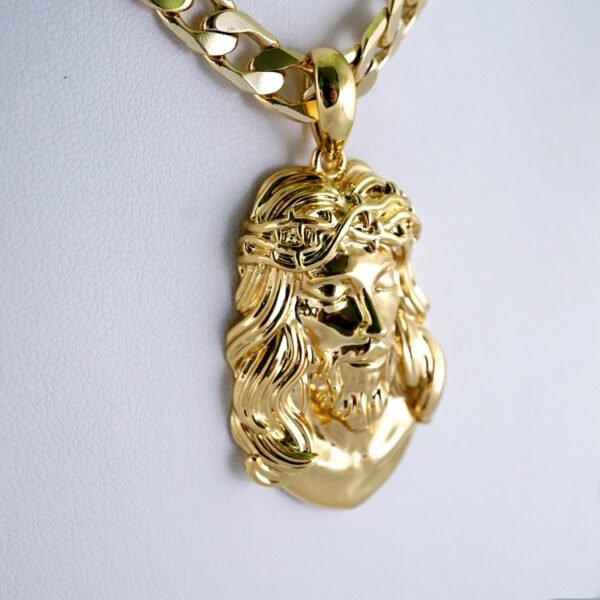 Cadenas & Colgantes/ Chain Men/Pendants/ Plain/ 14K Real Color/ 8mm x60cm// SET1173 - Image 2