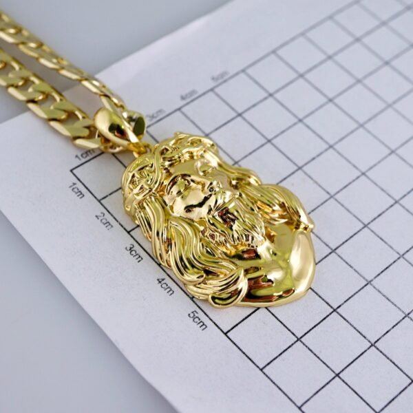 Cadenas & Colgantes/ Chain Men/Pendants/ Plain/ 14K Real Color/ 8mm x60cm// SET1173 - Image 3