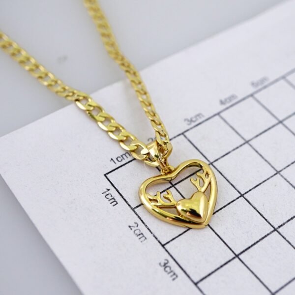 Cadenas & Colgantes/ Chain W/Pendants/ 14K Real Color/ Plain/ 3mmx45cm// SET1181 - Image 3