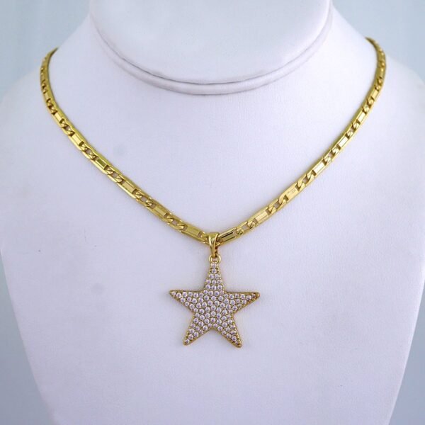 Cadenas & Colgantes/ Chain/Pendants/ Zircon Stone/ 14K Real Color/ 4mmx45cm// SET1190