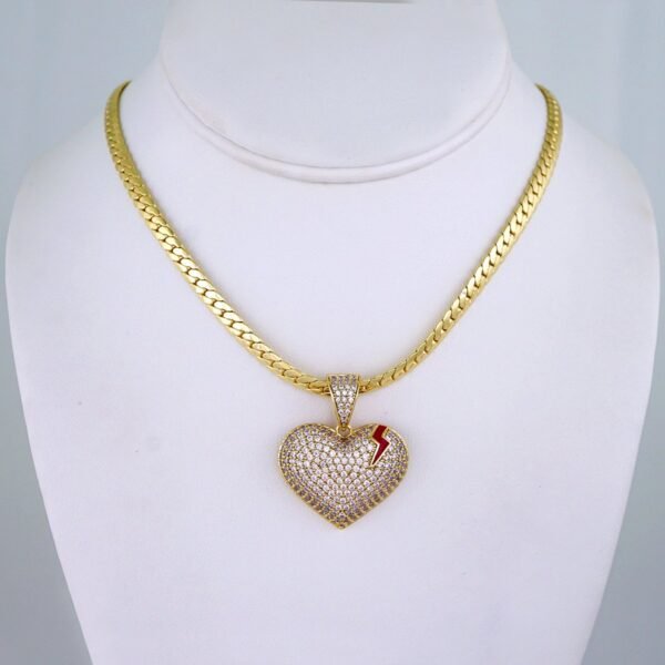 Gargantilla & Colgantes / Choker W/ Pendants/ 14K Real Color/ Zircon Stone/ 5mmx45cm// SET1196