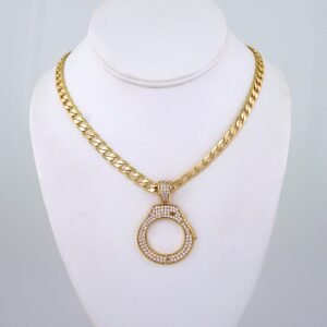 Cadenas & Colgantes/ Chain /Pendants/ 14K Real Color/ Zircon Stone/ 8mmx60cm// SET1212