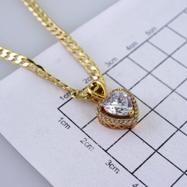 Cadenas & Colgantes/ Chain/Pendants/ Zircon Stone/ 14K Real Color/ 3mmx45cm// SET1219 - Image 3