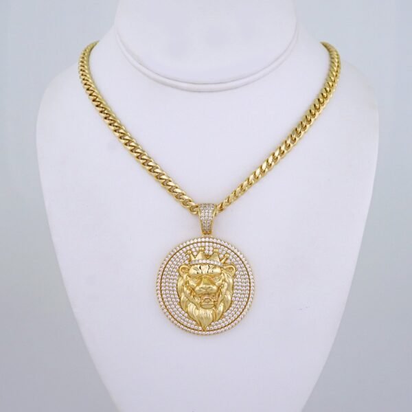 Cadenas & Colgantes/ Chain Men/Pendants/ Zircon Stone/ 14K Real Color/ 6mm x60cm// SET1230