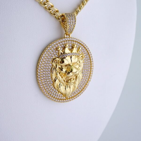 Cadenas & Colgantes/ Chain Men/Pendants/ Zircon Stone/ 14K Real Color/ 6mm x60cm// SET1230 - Image 2
