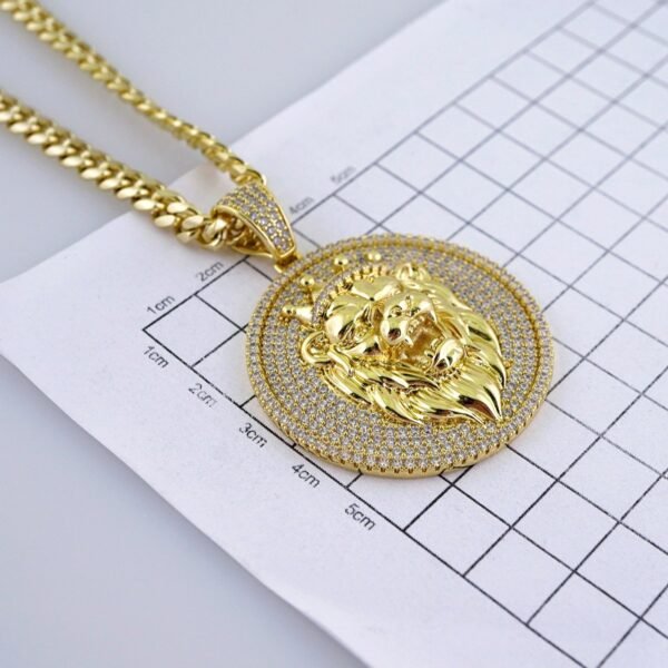 Cadenas & Colgantes/ Chain Men/Pendants/ Zircon Stone/ 14K Real Color/ 6mm x60cm// SET1230 - Image 3