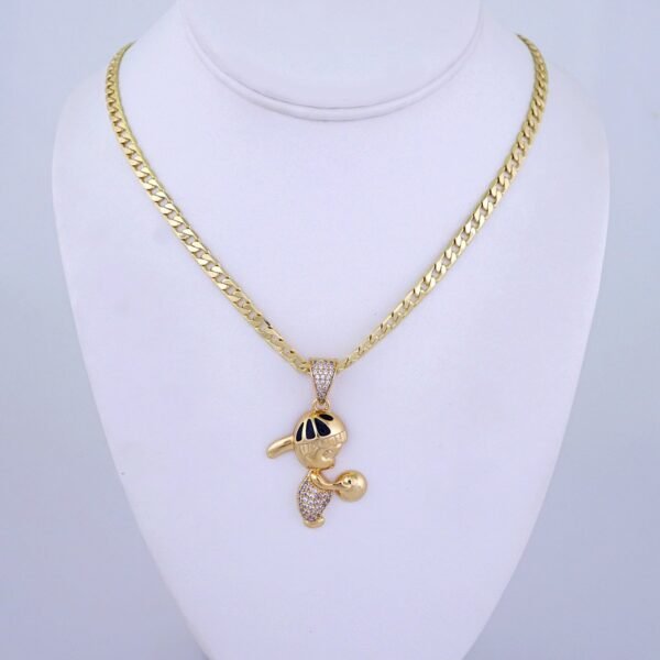 Cadenas & Colgantes/ Chain/Pendants/ Zircon Stone/ 14K Real Color/ 5mmx45cm// SET1233