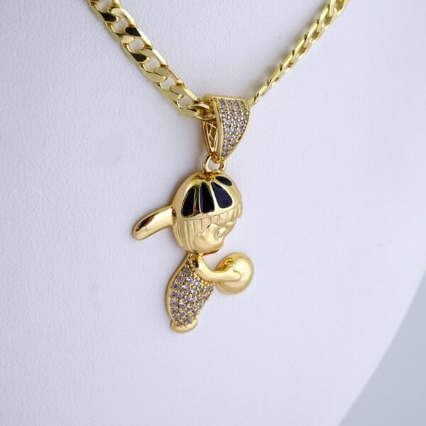 Cadenas & Colgantes/ Chain/Pendants/ Zircon Stone/ 14K Real Color/ 5mmx45cm// SET1233 - Image 2