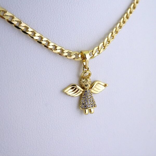Cadenas & Colgantes/ Chain/Pendants/ Zircon Stone/ 14K Real Color/ 3mmx45cm// SET1237 - Image 2