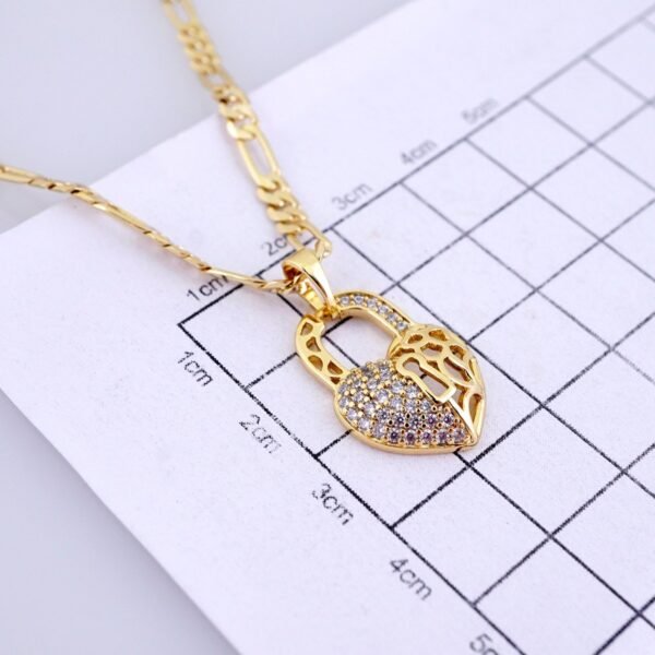 Cadenas & Colgantes/ Chain/Pendants/ Zircon Stone/ 14K Real Color/ 3mmx40cm// SET1262 - Image 3
