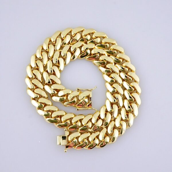 Cadenas & Pulseras/ Chain & Bracelet/  14K Real Color/Plain/  Cierre Original/  20mmx60cm// SET1264 - Image 2