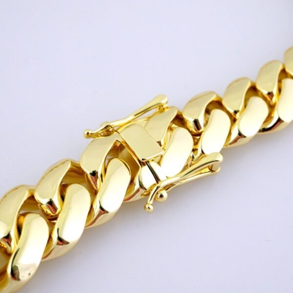 Cadenas & Pulseras/ Chain & Bracelet/  14K Real Color/Plain/  Cierre Original/  20mmx60cm// SET1264 - Image 3