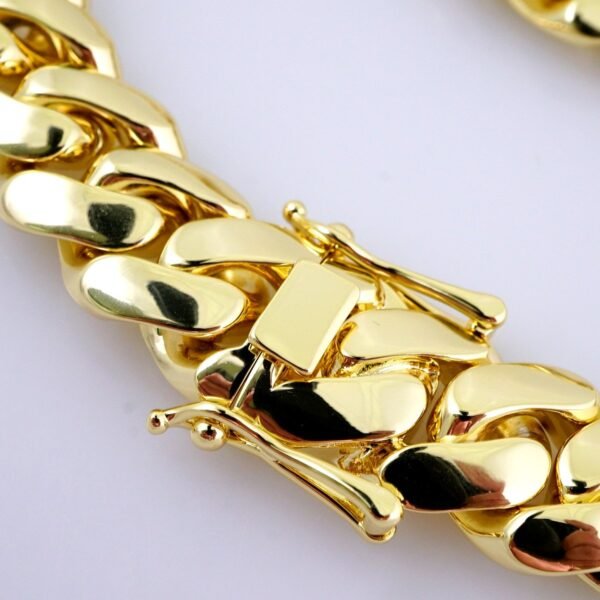 Cadenas & Pulseras/ Chain & Bracelet/  14K Real Color/Plain/  Cierre Original/  20mmx60cm// SET1264 - Image 4