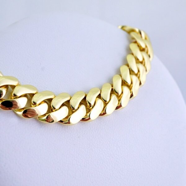Cadenas & Pulseras/ Chain & Bracelet/ 14K Real Color/Plain/ Cierre Original/ 10mmx60cm// SET1266 - Image 2
