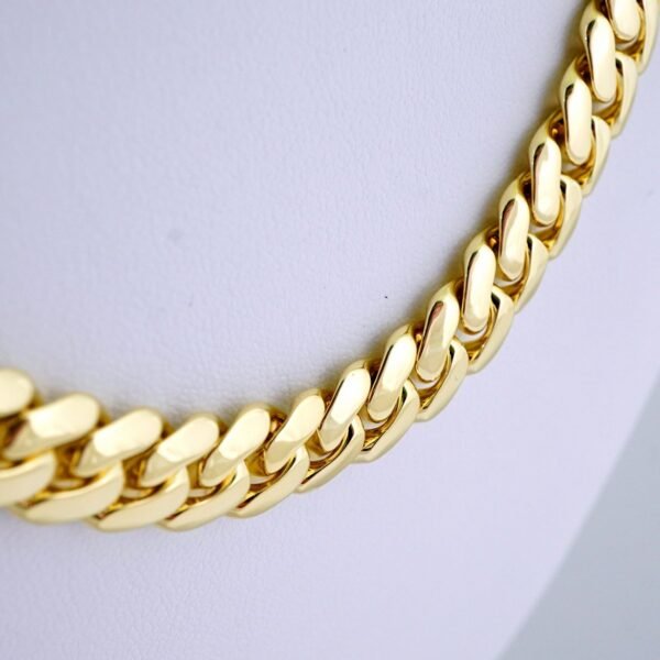 Cadenas & Pulseras/ Chain & Bracelet/ 14K Real Color/Plain/ Cierre Original/ 10mmx60cm// SET1266 - Image 3