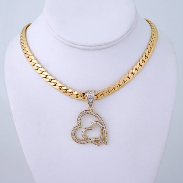 Gargantilla & Colgantes / Choker W/ Pendants/ 14K Real Color/ Zircon Stone/ 8mmx45cm// SET1268