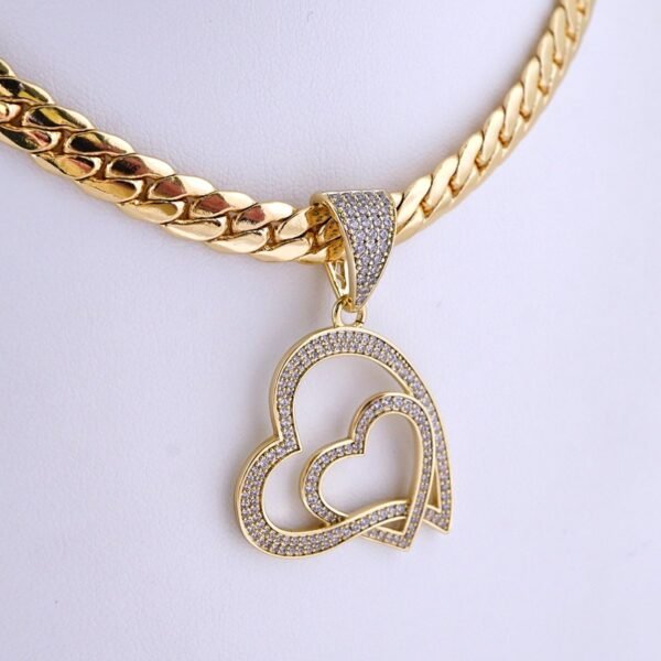 Gargantilla & Colgantes / Choker W/ Pendants/ 14K Real Color/ Zircon Stone/ 8mmx45cm// SET1268 - Image 2