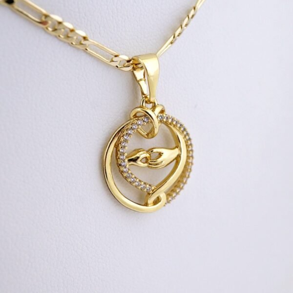 Cadenas & Colgantes/ Chain/Pendants/ Zircon Stone/ 14K Real Color/ 3mmx45cm// SET1277 - Image 2