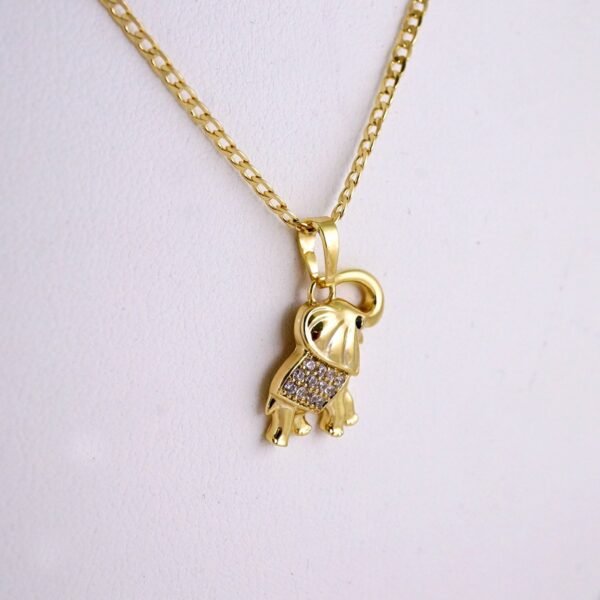 Cadenas & Colgantes & Earrings/ Chain W/Pendants / 14K Real Color/ Zircon Stone/ 2mmx45cm// SET1289 - Image 3