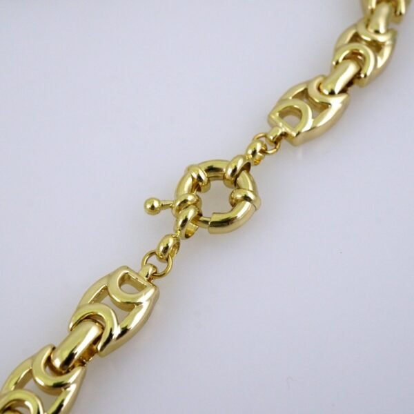 Gargantilla & Pulsera /Choker W/ Bracelet/ 14K Real Color/ Zircon Stone/ 6mmx45cm// SET1297 - Image 4