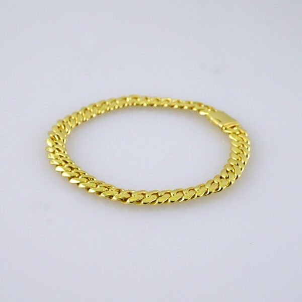 Cadenas & Pulseras/ Chain & Bracelet/ 14K Real Color/Plain/ Cierre Original/ 6mmx60cm// SET1301 - Image 2