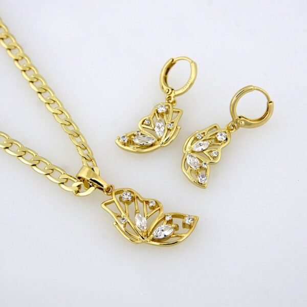 Cadenas & Colgantes/ Chain W/  Pendants & Earrings/  14K Real Color/ 4mmx45cm// SET131
