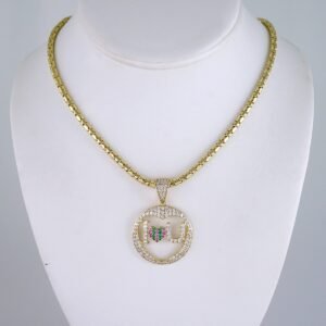 Gargantilla & Colgantes / Choker W/ Pendants/ 14K Real Color/ Zircon Stone/ 4mmx45cm// SET1314