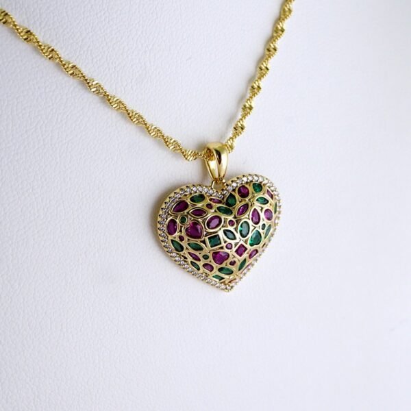 Cadenas & Colgantes/ Chain/Pendants/ Zircon Stone/ 14K Real Color/ 3mmx45cm// SET1315 - Image 2