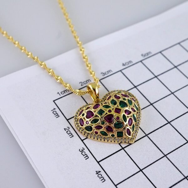 Cadenas & Colgantes/ Chain/Pendants/ Zircon Stone/ 14K Real Color/ 3mmx45cm// SET1315 - Image 3