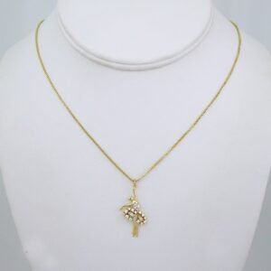 Cadenas & Colgantes-Chain Pendants- Zircon Stone-14K Real Color- Stainless Steel- 2mmx45cm-SET1336