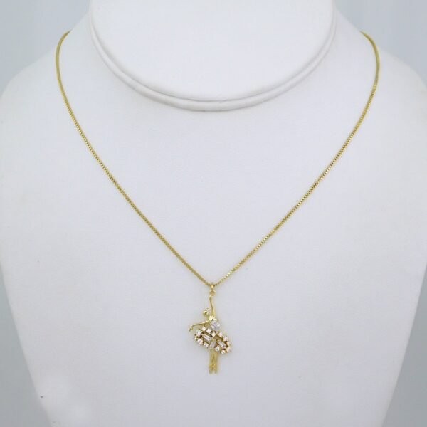 Cadenas & Colgantes-Chain Pendants- Zircon Stone-14K Real Color- Stainless Steel- 2mmx45cm-SET1336