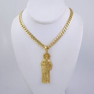 Cadenas & Colgantes- Chain Men Pendants- Plain-14K Real Color-Stainless Steel-8mm x60cm- SET1321