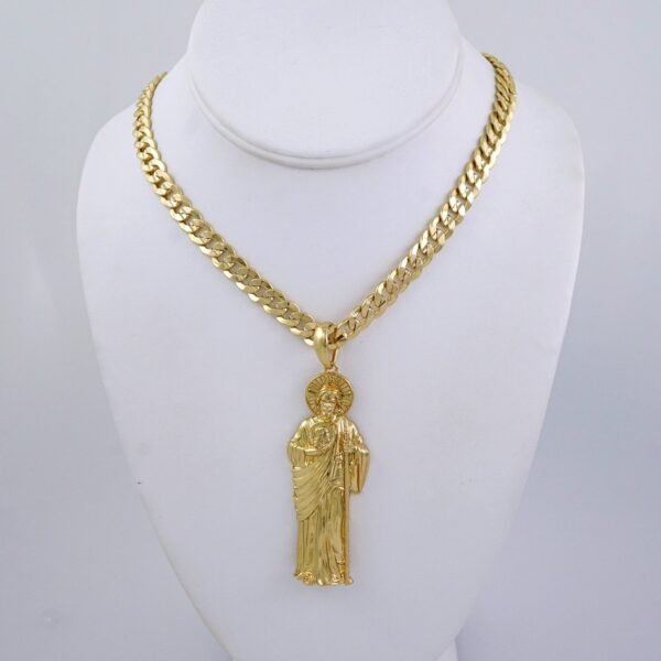 Cadenas & Colgantes- Chain Men Pendants- Plain-14K Real Color-Stainless Steel-8mm x60cm- SET1321
